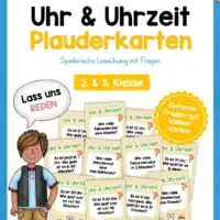 Plauderkarten: Uhr & Uhrzeit (36 Karten)