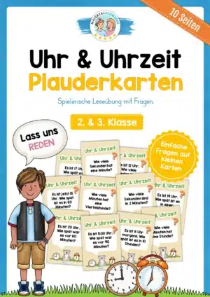 Plauderkarten: Uhr & Uhrzeit (36 Karten)