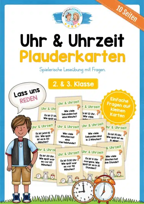 Plauderkarten: Uhr & Uhrzeit (36 Karten)