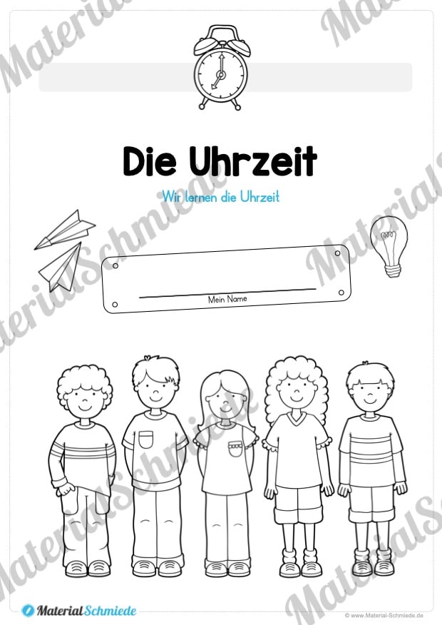 Uhr und Uhrzeit kennenlernen (Deckblatt)