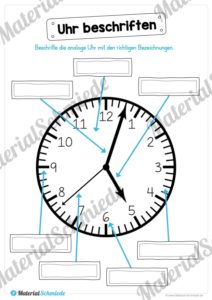 Arbeitsblätter uhr kennenlernen