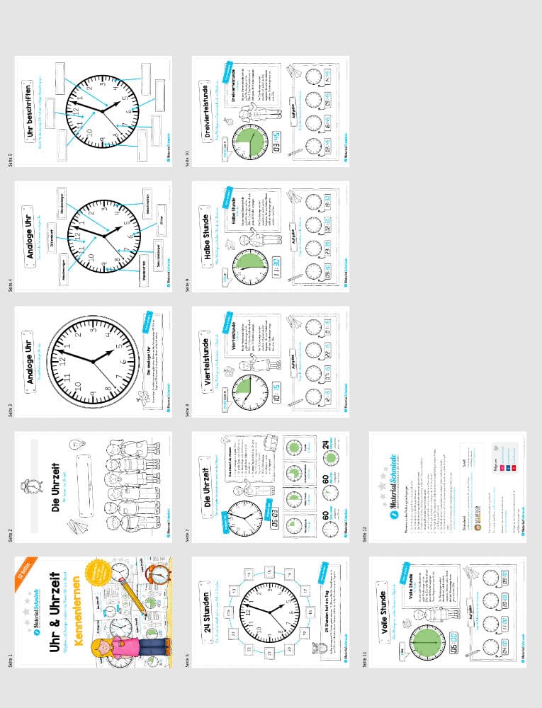 Uhr & Uhrzeit kennenlernen (Überblick)