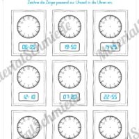 MaterialPaket: Uhrzeit ablesen und eintragen (Vorschau 04)