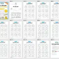 Übungsheft: Uhrzeit ablesen & eintragen (2. & 3. Klasse) - Überblick