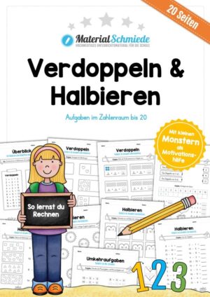 Verdoppeln & Halbieren: 20 Arbeitsblätter