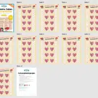 Verliebte Zahlen: Klammerkarten - Zahlenraum 10 (1. Klasse) - Überblick