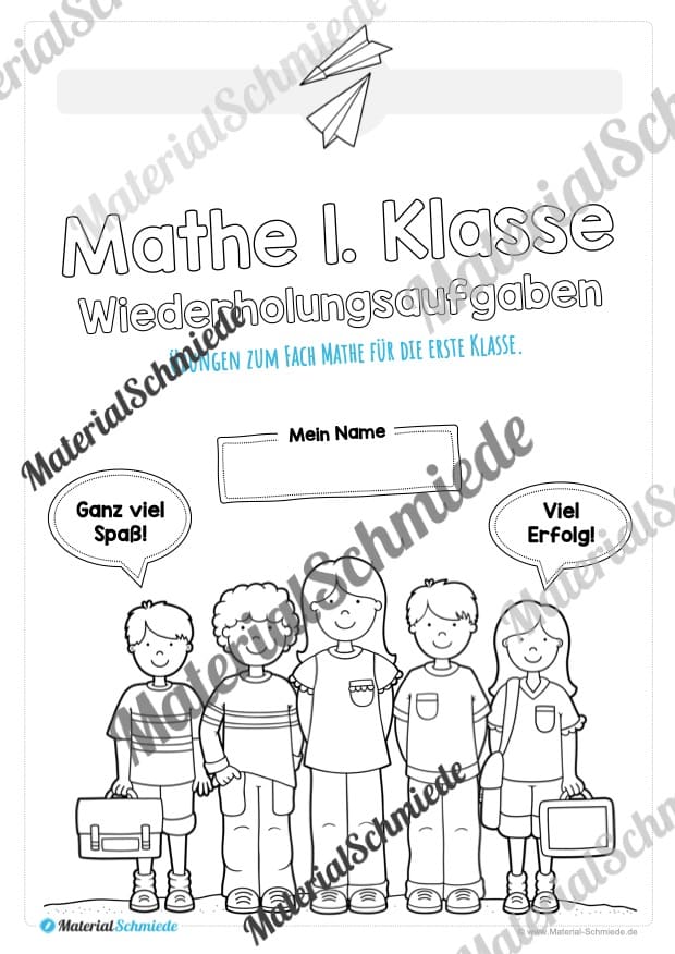 Mathe 1. Klasse: Wiederholungsaufgaben (Vorschau 01)