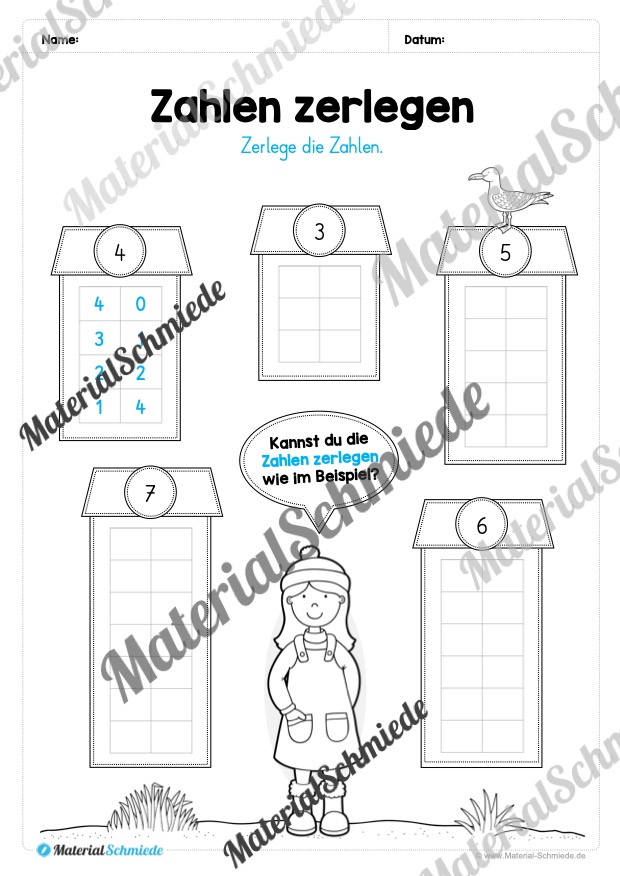 Mathe 1. Klasse: Wiederholungsaufgaben (Vorschau 09)