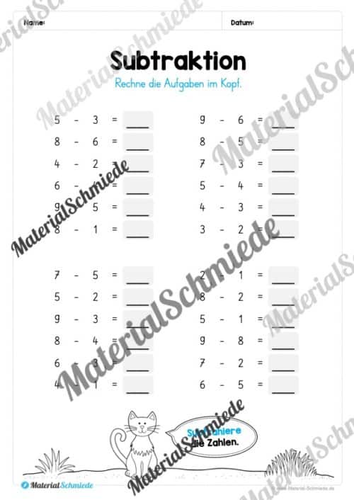 Mathe 1. Klasse: Wiederholungsaufgaben (Vorschau 13)