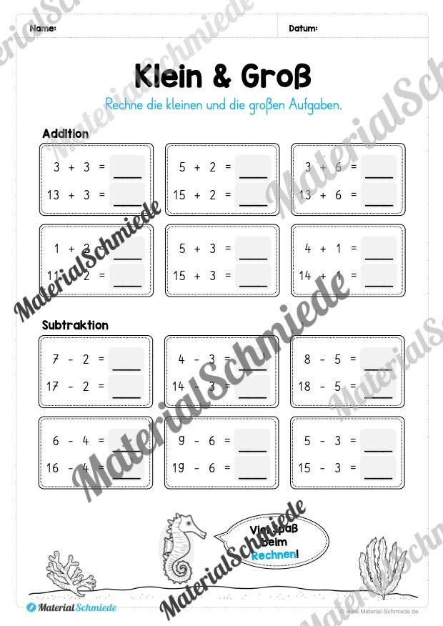 Mathe 1. Klasse: Wiederholungsaufgaben (Vorschau 18)