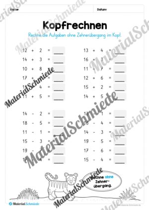 Mathe 1. Klasse: Wiederholungsaufgaben (Vorschau 21)