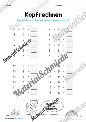 Mathe 1. Klasse: Wiederholungsaufgaben (Vorschau 22)