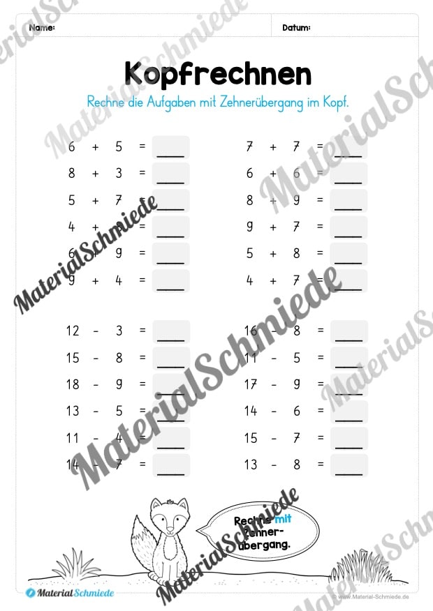 Mathe 1. Klasse: Wiederholungsaufgaben (Vorschau 22)