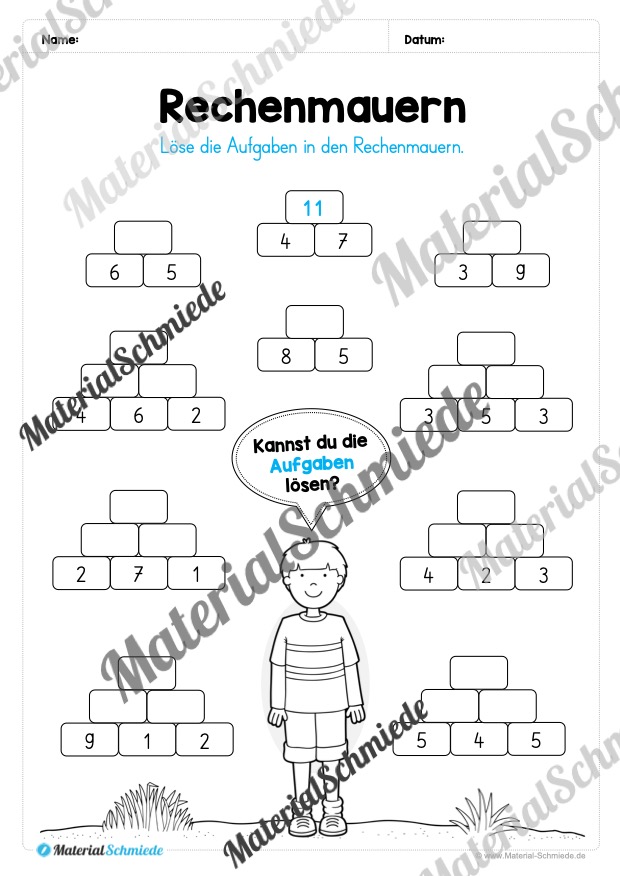 Mathe 1. Klasse: Wiederholungsaufgaben (Vorschau 23)