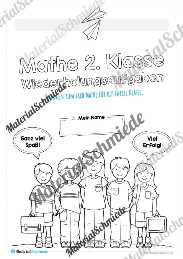 Malen Nach Zahlen mit 6 Bildern - für Kinder ab 4 Jahren –  Unterrichtsmaterial im Fach Mathematik