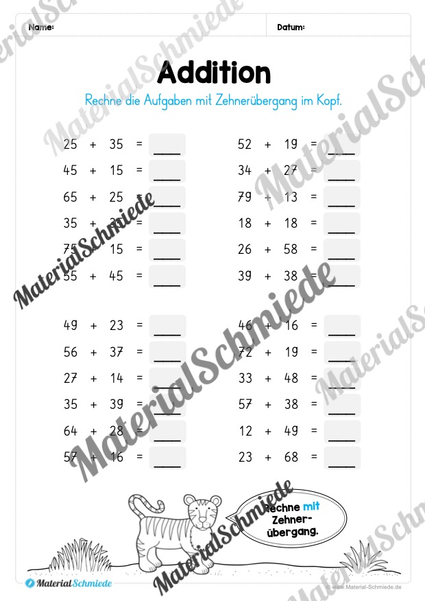 Mathe 2. Klasse: Wiederholungsaufgaben (Vorschau 21)