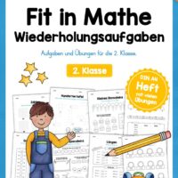 Fit in Mathe: Wiederholungsaufgaben für die 2. Klasse (30 Arbeitsblätter)
