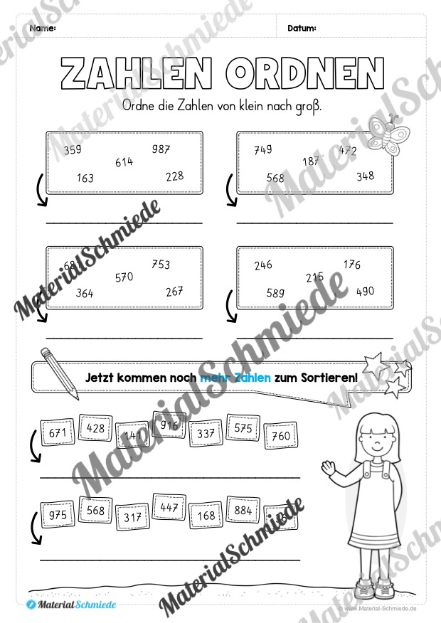 Mathe 3. Klasse: Wiederholungsaufgaben (Vorschau 07)