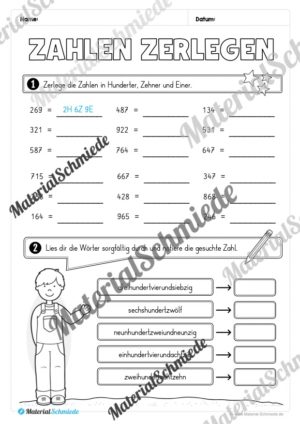 Mathe 3. Klasse: Wiederholungsaufgaben (Vorschau 09)