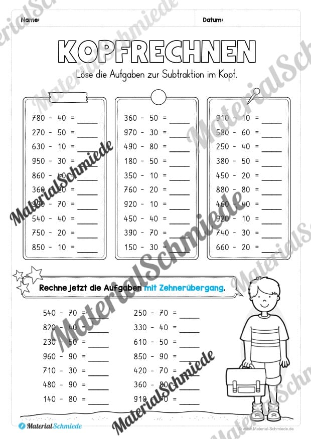 Mathe 3. Klasse: Wiederholungsaufgaben (Vorschau 13)