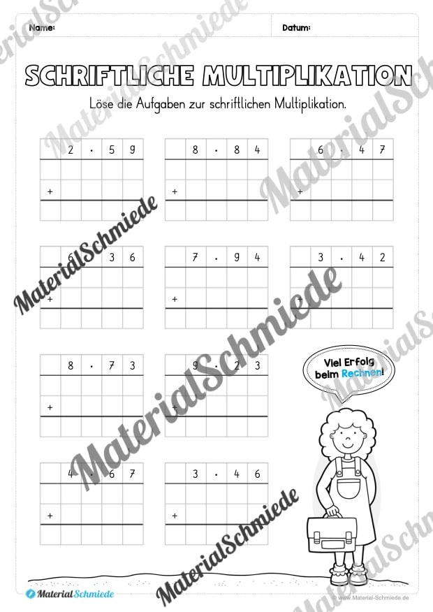 Mathe 3. Klasse: Wiederholungsaufgaben (Vorschau 20)