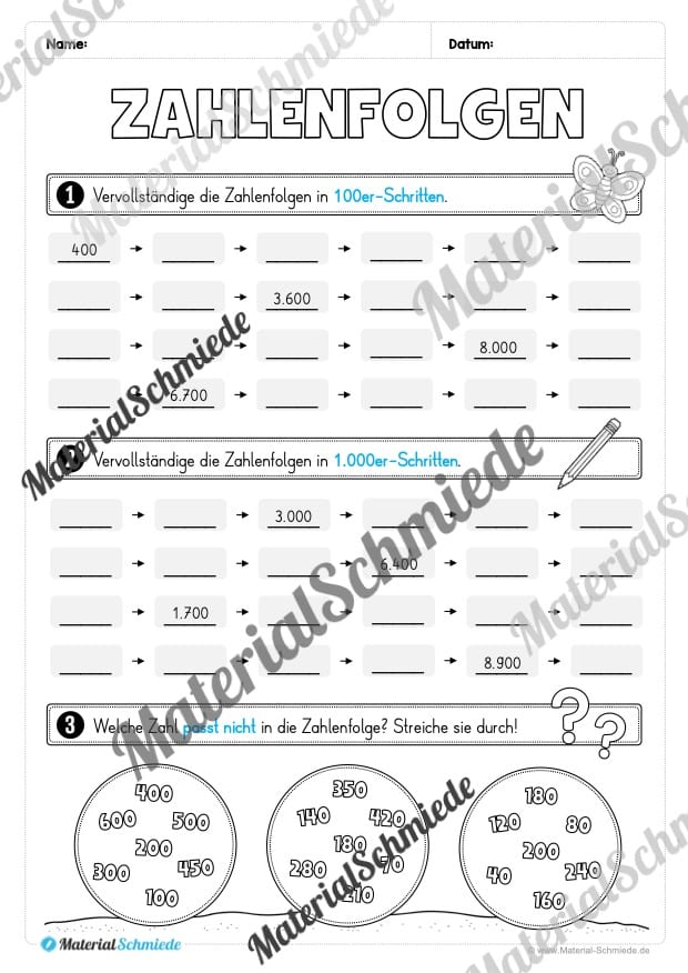 Mathe 4. Klasse: Wiederholungsaufgaben (Vorschau 09)