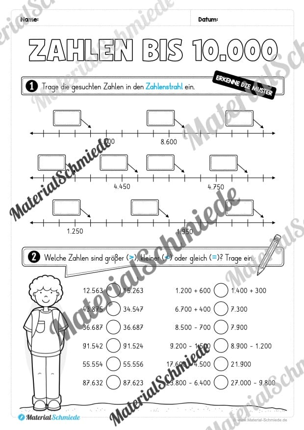 Mathe 4. Klasse: Wiederholungsaufgaben (Vorschau 10)