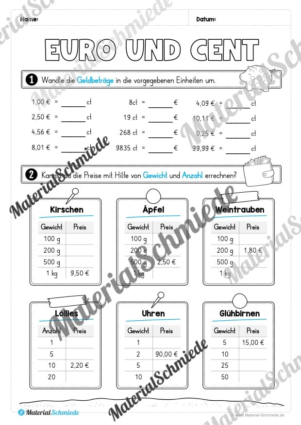 Mathe 4. Klasse: Wiederholungsaufgaben (Vorschau 15)