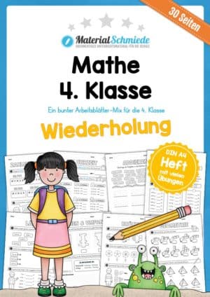 Mathe 4. Klasse: Wiederholungsaufgaben (30 Arbeitsblätter)