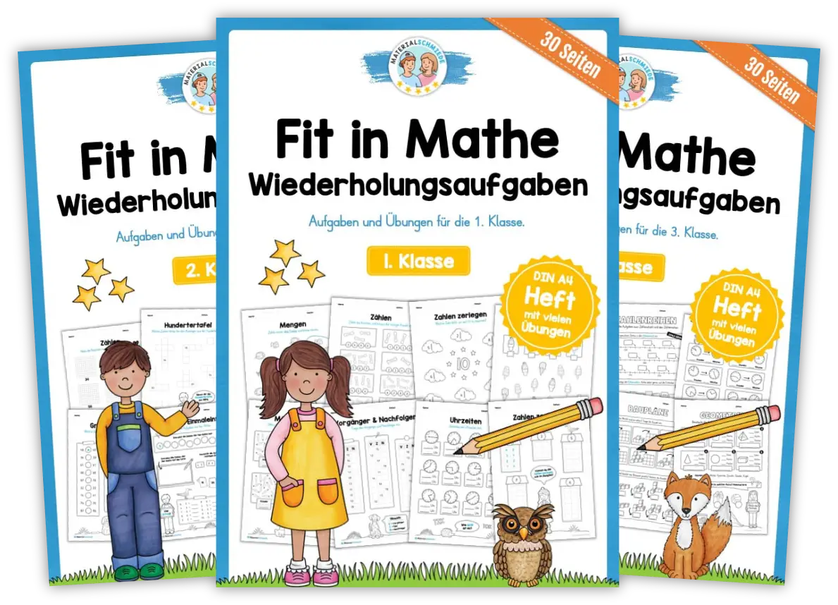 Fit in Mathe - Wiederholungshefte für die 1. - 4 Klasse