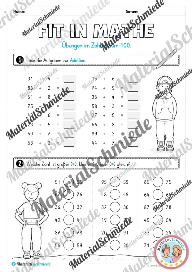 Mathe Wochenheft (2. Klasse) Heft 01 - Arbeitsblatt 04