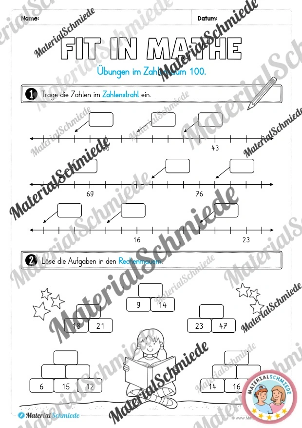 Mathe Wochenheft (2. Klasse) Heft 01 - Arbeitsblatt 07