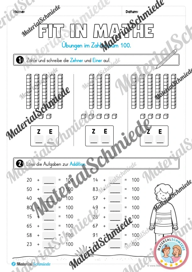 Mathe Wochenheft (2. Klasse) Heft 02 - Arbeitsblatt 04