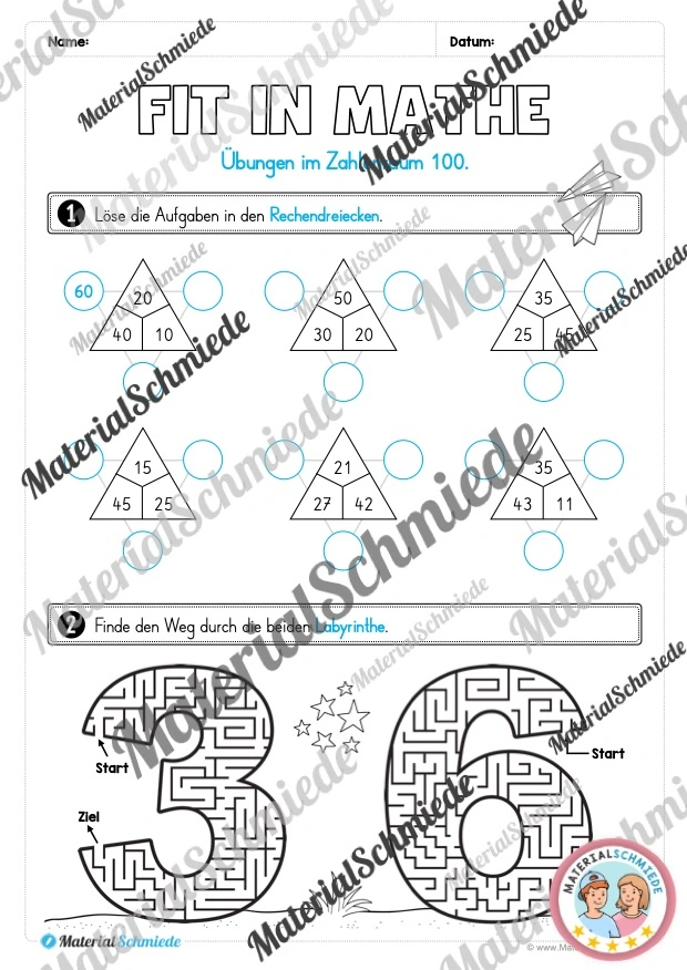 Mathe Wochenheft (2. Klasse) Heft 03 - Arbeitsblatt 05