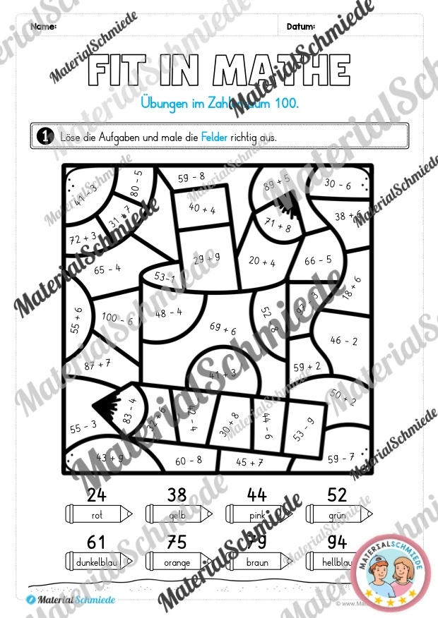 Mathe Wochenheft (2. Klasse) Heft 03 - Arbeitsblatt 06