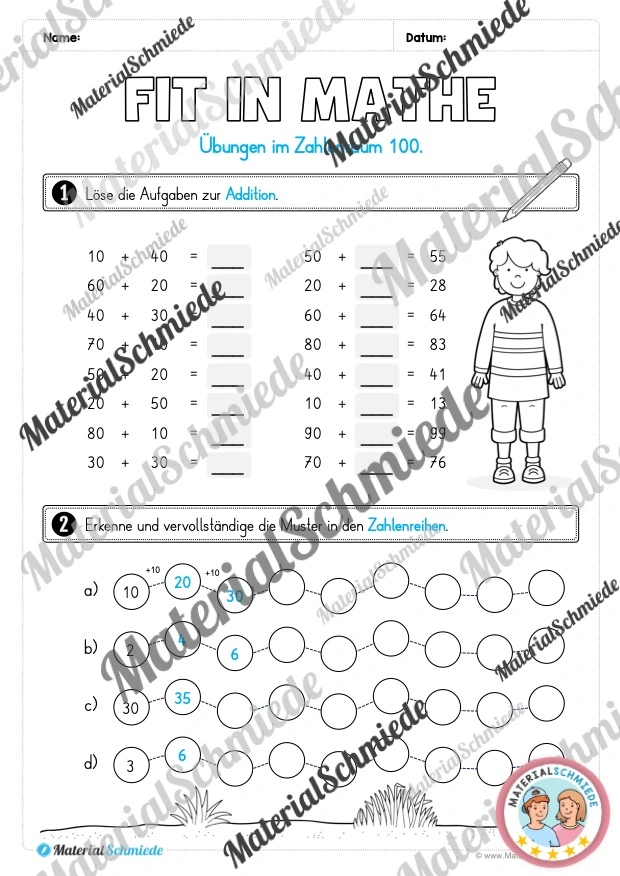 Mathe Wochenheft (2. Klasse) Heft 04 - Arbeitsblatt 04