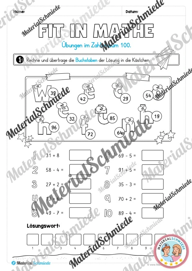 Mathe Wochenheft (2. Klasse) Heft 04 - Arbeitsblatt 05