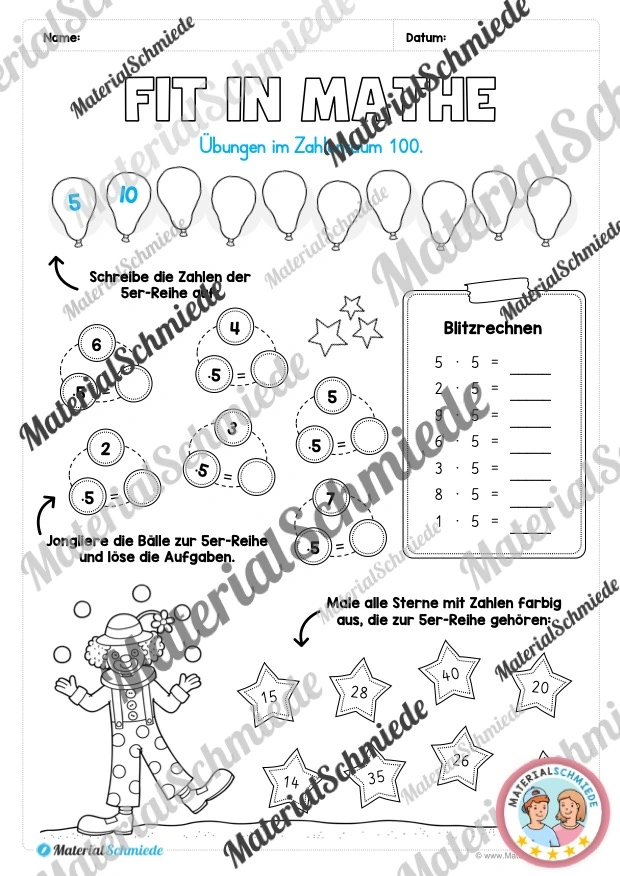 Mathe Wochenheft (2. Klasse) Heft 04 - Arbeitsblatt 07