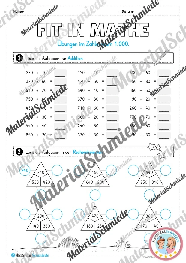 Mathe Wochenheft (3. Klasse) Heft 03 - Arbeitsblatt 04