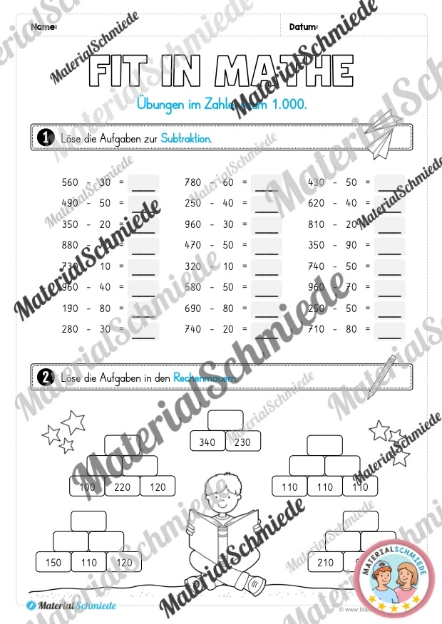 Mathe Wochenheft (3. Klasse) Heft 03 - Arbeitsblatt 05
