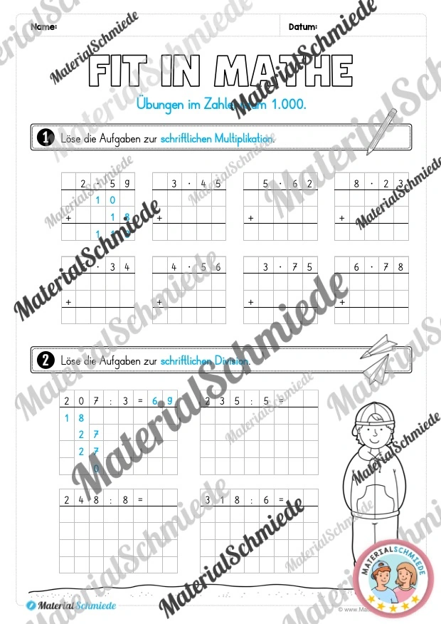 Mathe Wochenheft (3. Klasse) Heft 04 - Arbeitsblatt 08