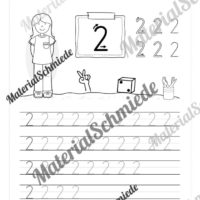 Zahlen 0-9 schreiben lernen (Zahl 2)