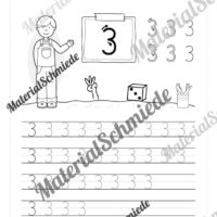 Zahlen 0-9 schreiben lernen (Zahl 3)