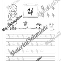Zahlen 0-9 schreiben lernen (Zahl 4)