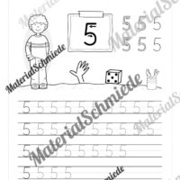 Zahlen 0-9 schreiben lernen (Zahl 5)