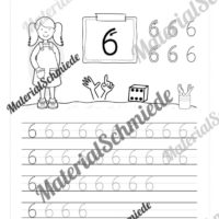 Zahlen 0-9 schreiben lernen (Zahl 6)