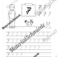 Zahlen 0-9 schreiben lernen (Zahl 7)