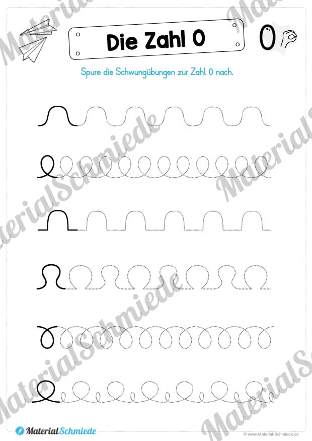 Zahl 0 schreiben lernen (Vorschau 02)