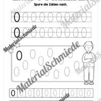 Arbeitsheft: Zahl 0 schreiben lernen (20 Arbeitsblätter) - Arbeitsblatt 04