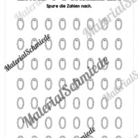 Arbeitsheft: Zahl 0 schreiben lernen (20 Arbeitsblätter) - Arbeitsblatt 07